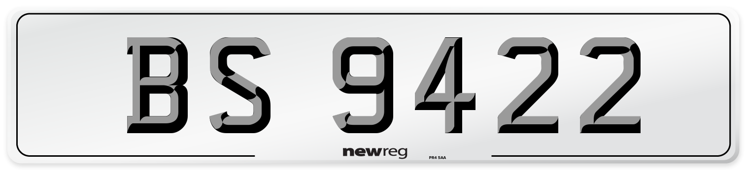 BS 9422 Number Plate from New Reg